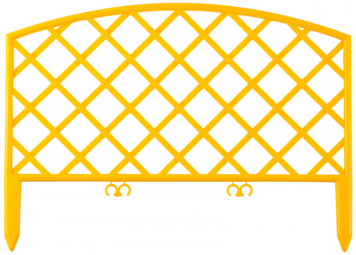 Забор декоративный GRINDA "ПЛЕТЕНЬ", 24x320см, желтый / 422207-Y